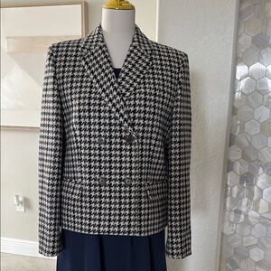 NWT Theory Mink Multi Pattern Tweed Double-Breasted Women's Jacket